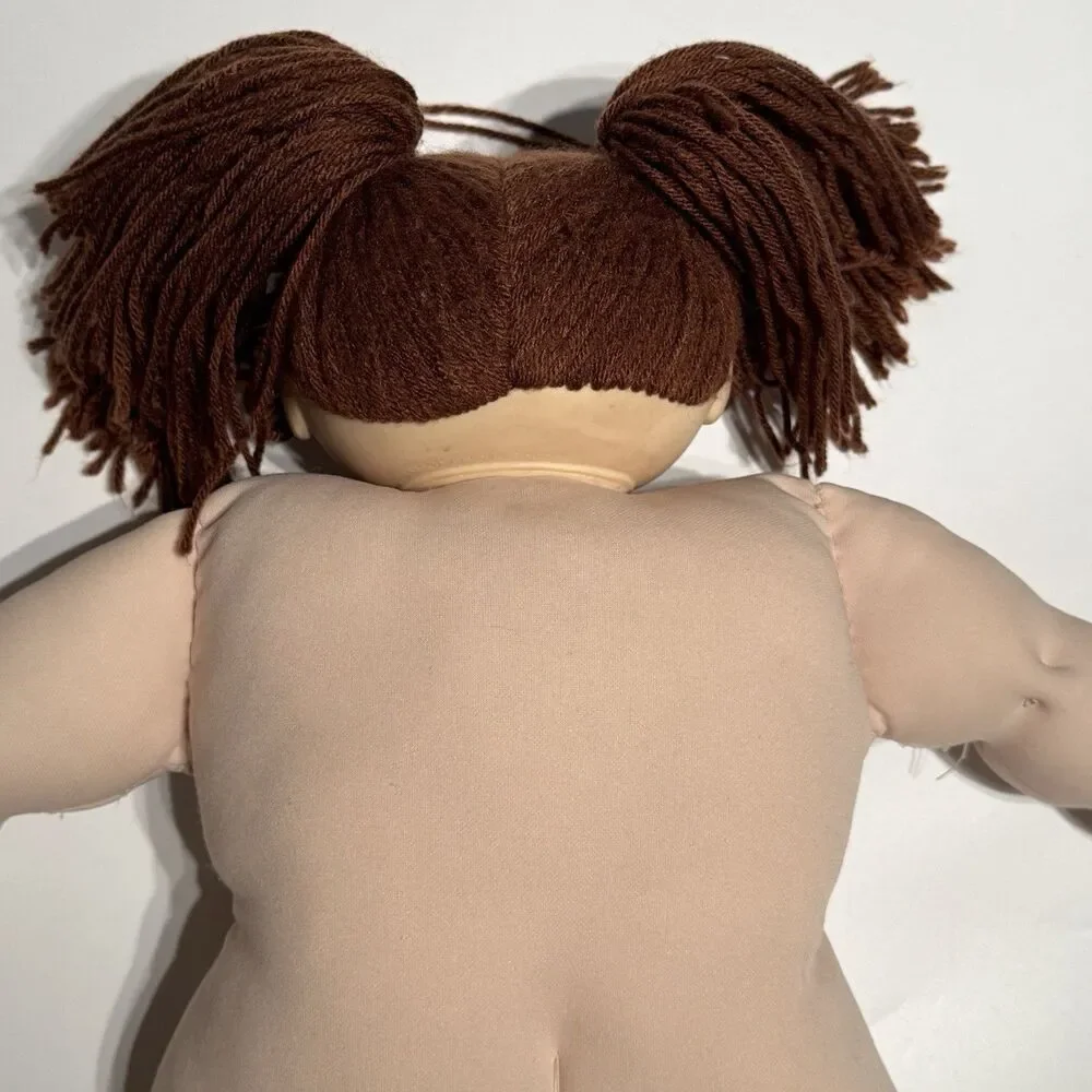 VTG Martha Nelson Thomas Doll Babies Brunette Brown Poodle Hair 1984 Soft Body